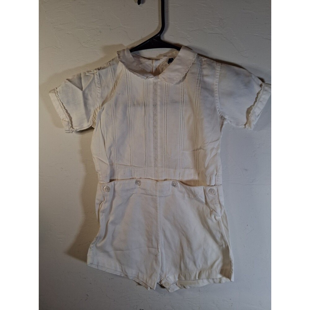 Vintag Good Lad Boys’ White Christen Sunday Dressy Shorts Bow-Tie Size 3 Suit